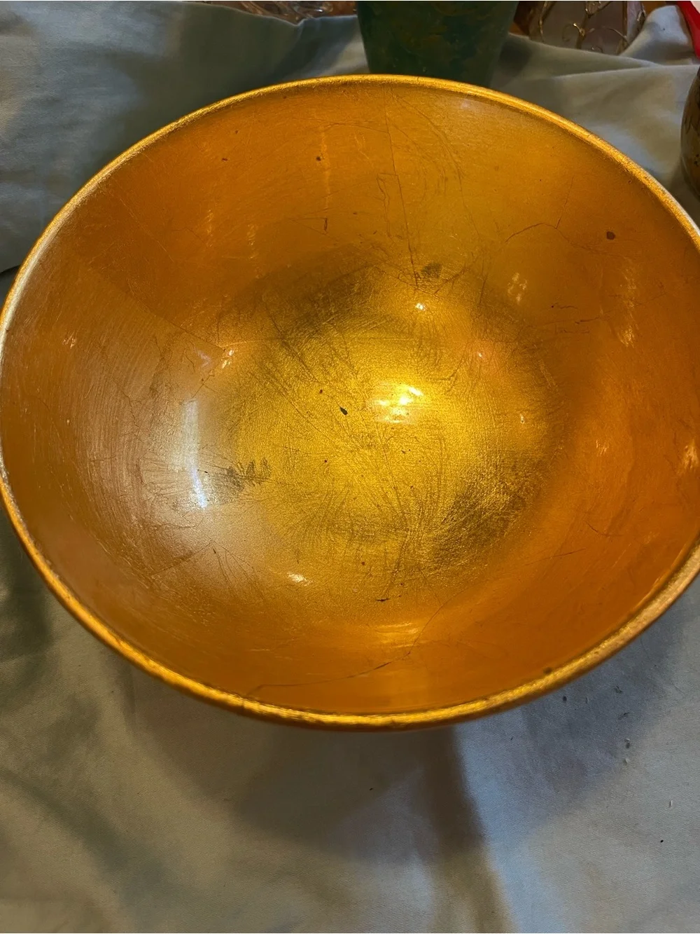 Bath & Body Works Gold Metallic Decorative Bowl